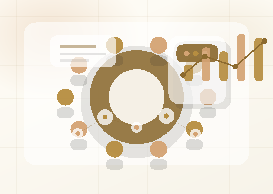 Governance forum visual with public leadership table and civic data